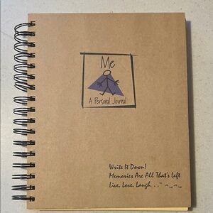 NWOT. Me A Personal Journal - Brown Spiral Notebook